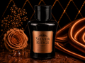Bottle of Silver Ridge shower gel with decorative elements on a dark background