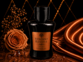 Bottle of Verdant Reserve shower gel with decorative elements on a dark background